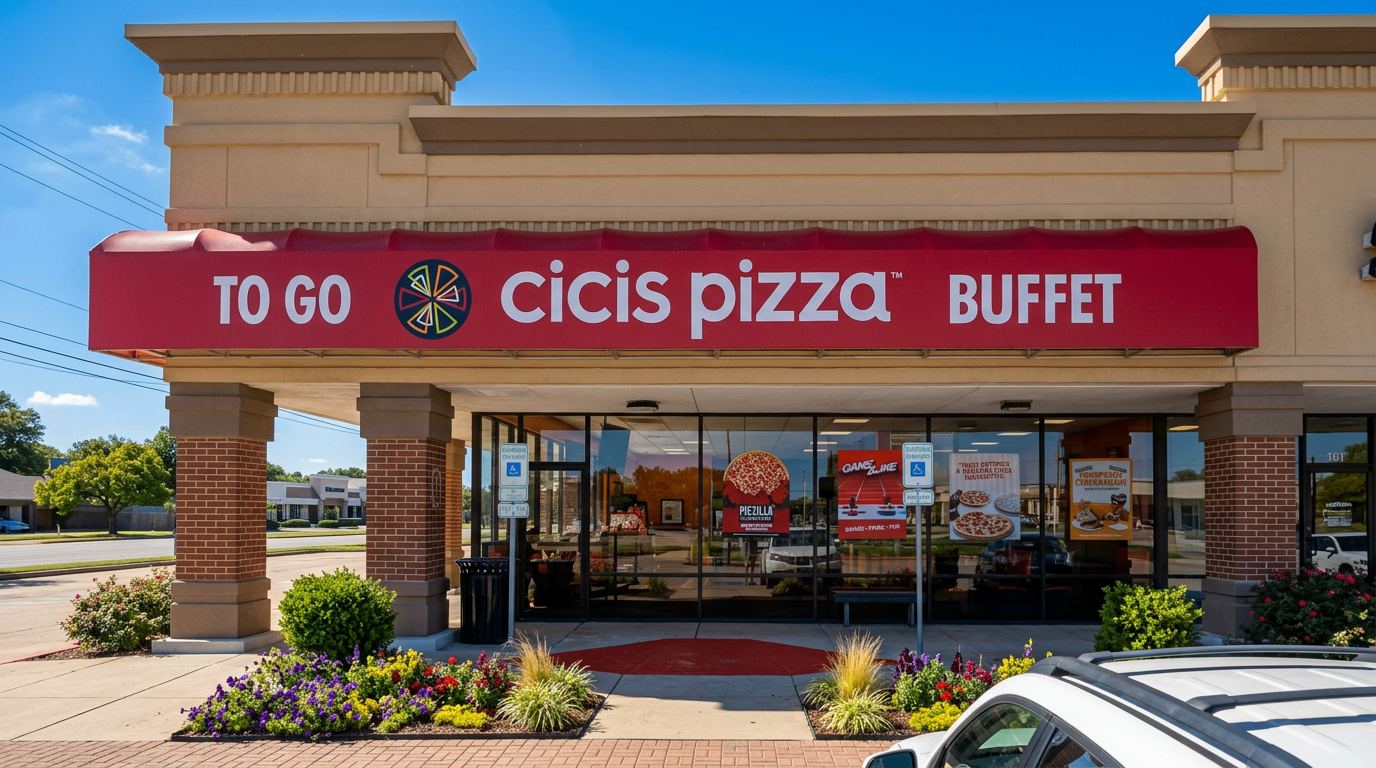 After: the pizzeria storefront professionally enhanced